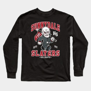 Sunnydale High School Vampire - Vintage Distressed Horror College Mascot Long Sleeve T-Shirt